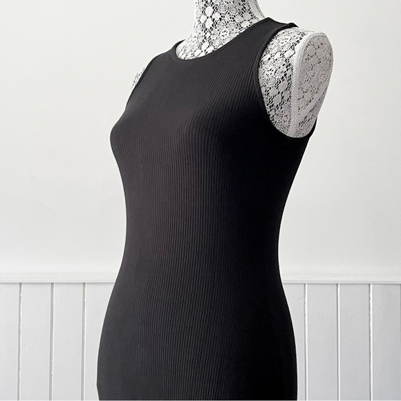 Dynamite Black Sleeveless Ribbed Knit Jersey Dress Size S - Picture 7 of 15
